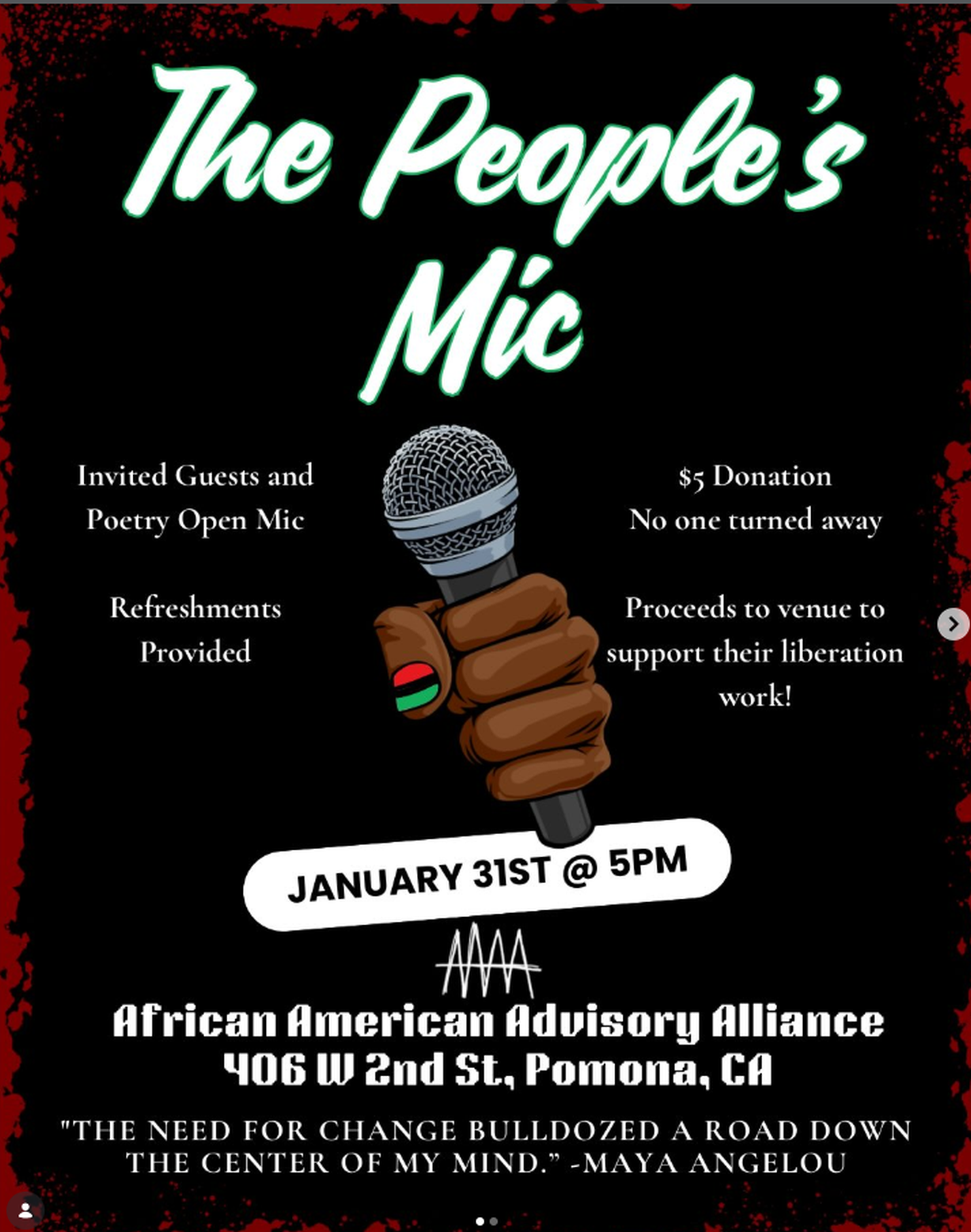 1-31 Sat The Peoples Mic
